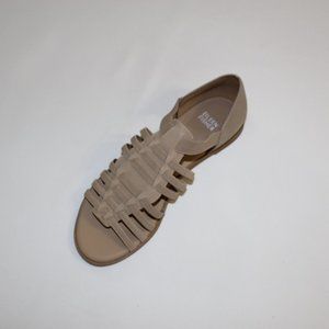 EILEEN FISHER RATO KHAKI TUMBLED NUBUCK SANDAL